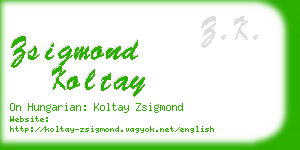 zsigmond koltay business card
